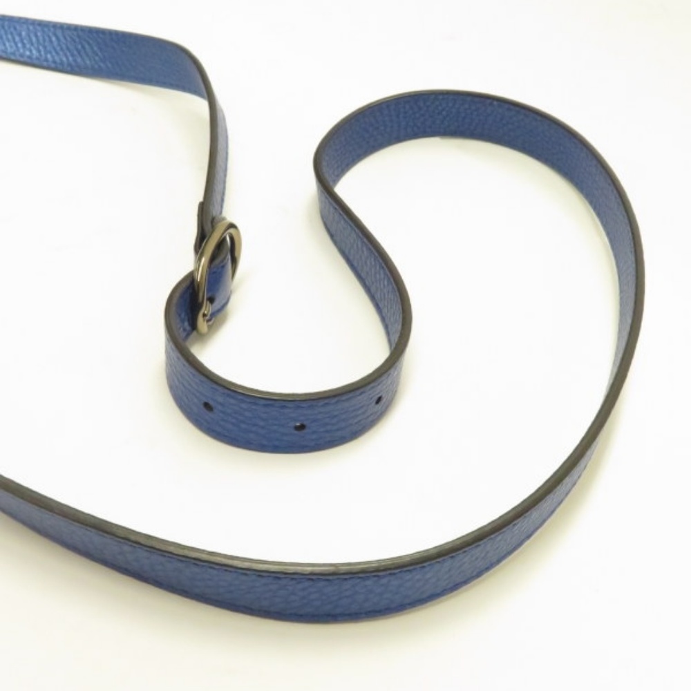 Gucci Nouveau Fringe Bag Blue Metallic Leather - Picture 8 of 8